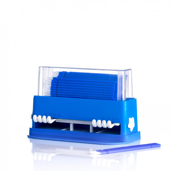 Micro Brush  With Dispenser - Set of 100 Blue